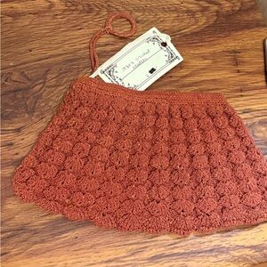 Vintage Crochet Clutch in Rust